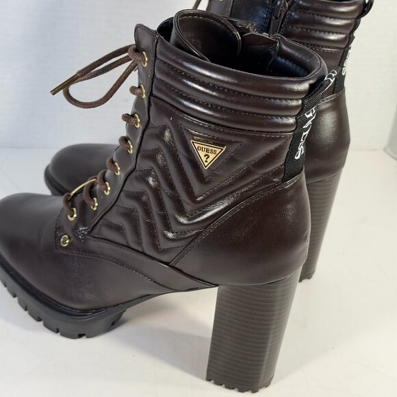 Women's size 10M brown lace-up boots by GUESS - Picture 16 of 16